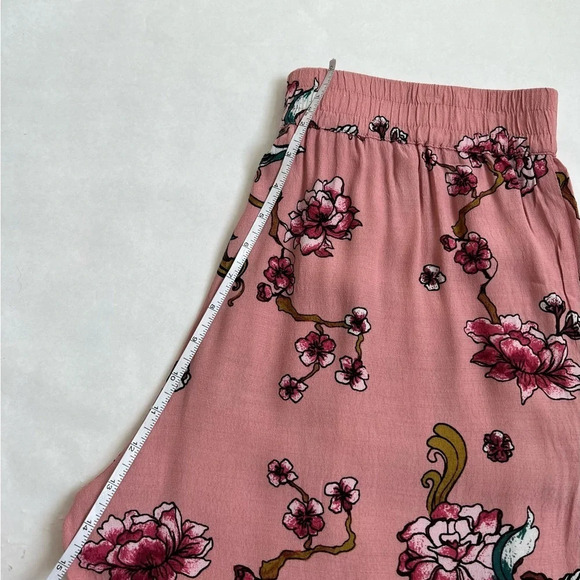 Sofie Schnoor Pull On Wide Leg High Waist Pink Coy Carp Printed Pants L NWT - Picture 9 of 10